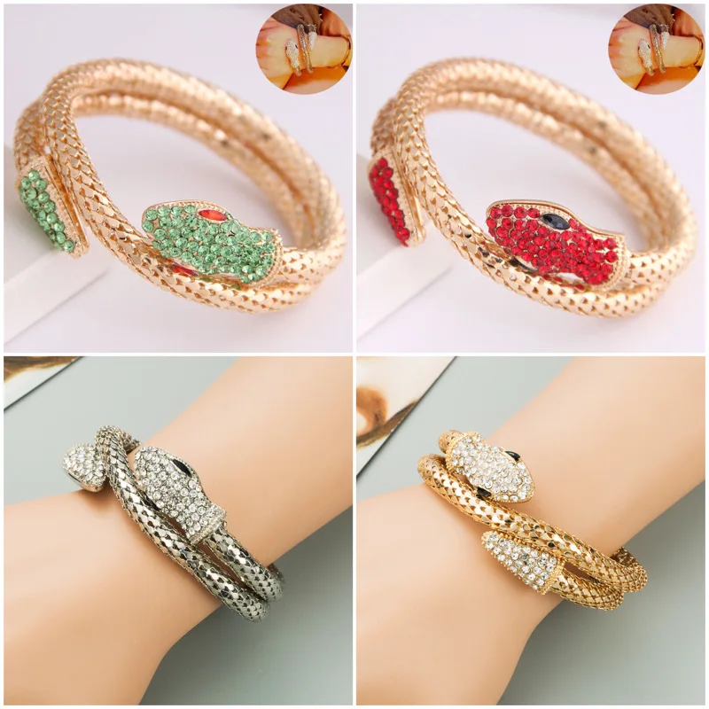 Luxury Crystal Snake Bracelet And Bracelet Vintage Punk Wristband Cuff Bracelet For Women's Luxury Wristband Jewelry
Luxury Crystal Snake Bracelet And Bracelet Vintage Punk Wristband Cuff Bracelet For Women's Luxury Wristband Jewelry