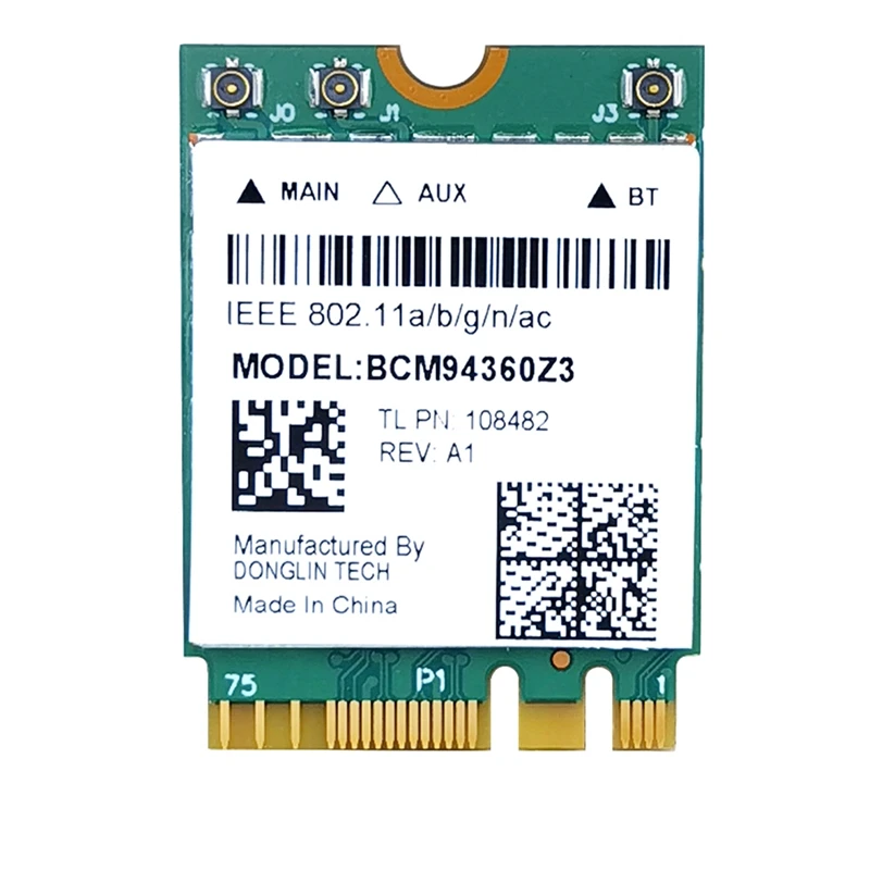 BCM94360NG Gigabit 5G Dual-Band Built-In Wireless Network Card Bluetooth 4.0 NGFF Adapter Card Suitable For Desktop PC
BCM94360NG Gigabit 5G Dual-Band Built-In Wireless Network Card Bluetooth 4.0 NGFF Adapter Card Suitable For Desktop PC