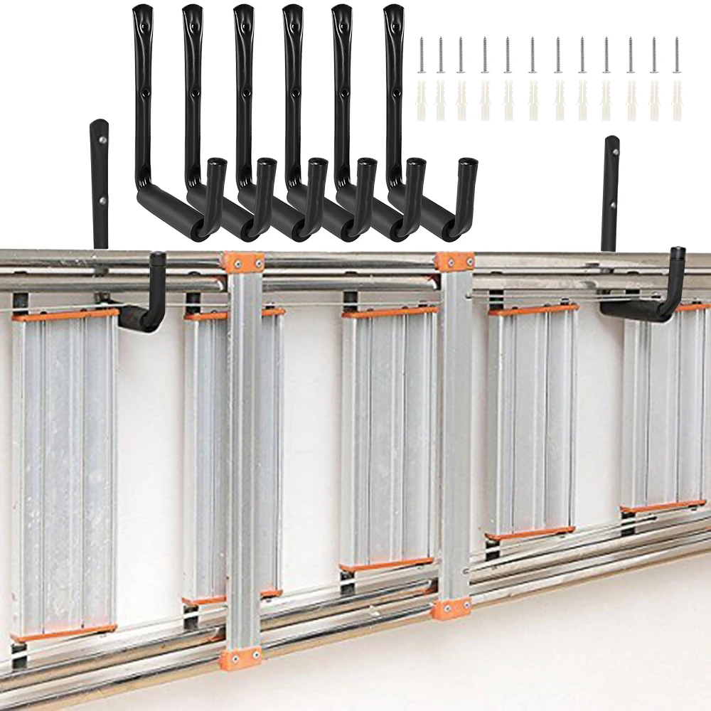 6Pcs Black Heavy Duty Garage Hooks Storage Utility Hooks Wall Mounted Kayak Hooks Hangers Organizer with Screws and Wall Anchors
6Pcs Black Heavy Duty Garage Hooks Storage Utility Hooks Wall Mounted Kayak Hooks Hangers Organizer with Screws and Wall Anchors