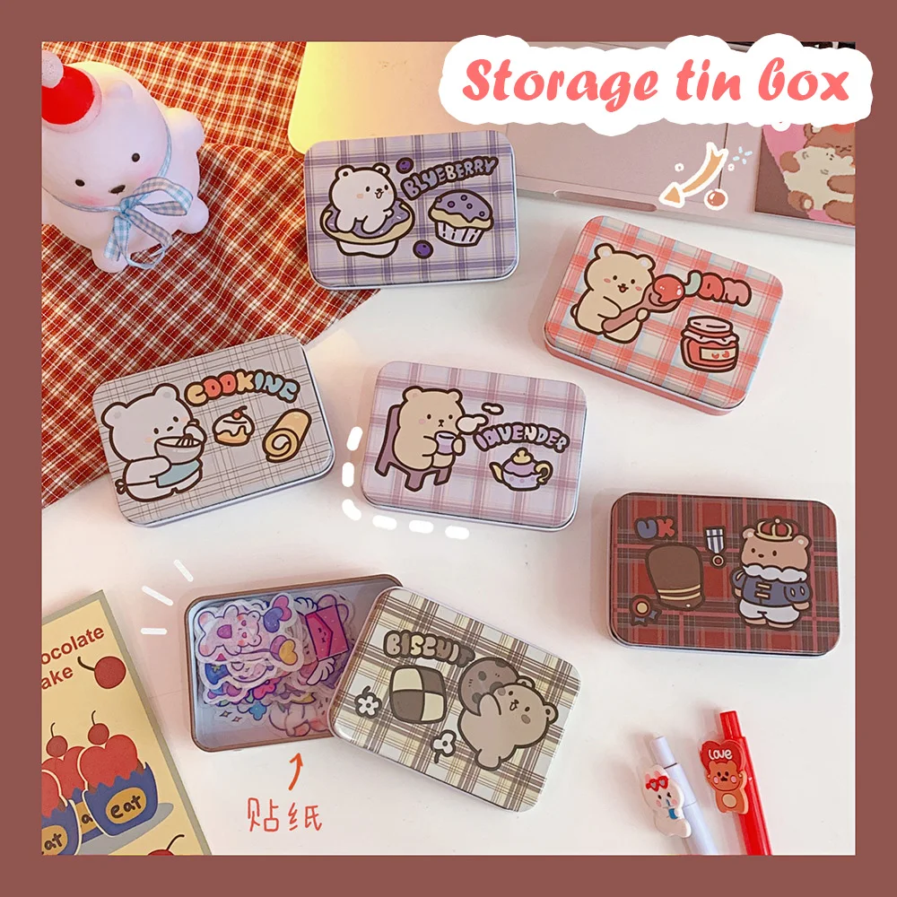W&G Korea Cute Bear Storage Box Girl Hand Account Sticker Box Storage Box Tinplate Box Storage Kawaii New 2021
W&G Korea Cute Bear Storage Box Girl Hand Account Sticker Box Storage Box Tinplate Box Storage Kawaii New 2021