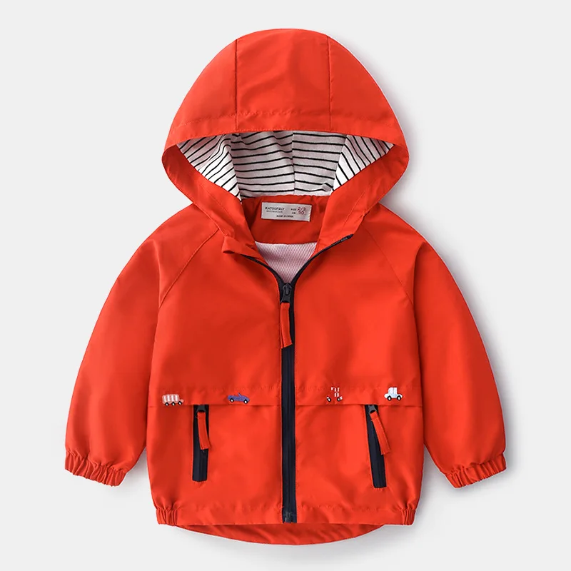 Куртка детская демисезонная с капюшоном и принтом шлейфа BC722|Куртки пальто| |