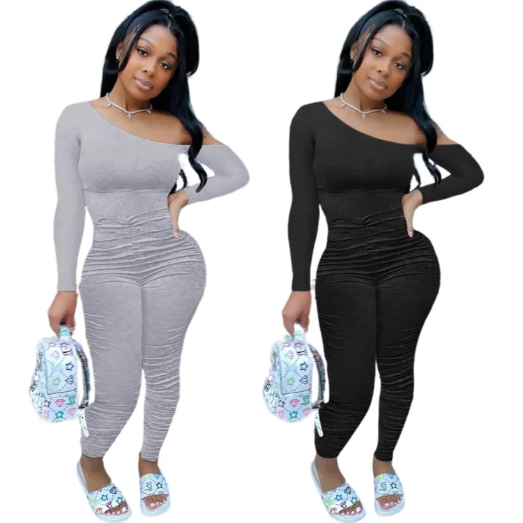 Casual Stacked Leggings Rompers Womens Jumpsuit Women Sexy Off Shoulder Long Sleeve Ruched Pencil Pants Bodycon Jumpsuit Women
Casual Stacked Leggings Rompers Womens Jumpsuit Women Sexy Off Shoulder Long Sleeve Ruched Pencil Pants Bodycon Jumpsuit Women