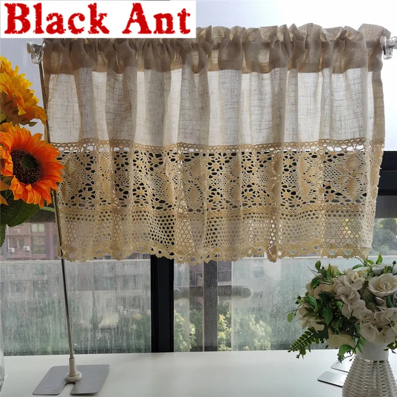 Crochet Stitching Wardrobe Short Curtain Kitchen Half Sheer Curtains Cafe Cabinet Window Valance American Country StyleDL059
Crochet Stitching Wardrobe Short Curtain Kitchen Half Sheer Curtains Cafe Cabinet Window Valance American Country StyleDL059