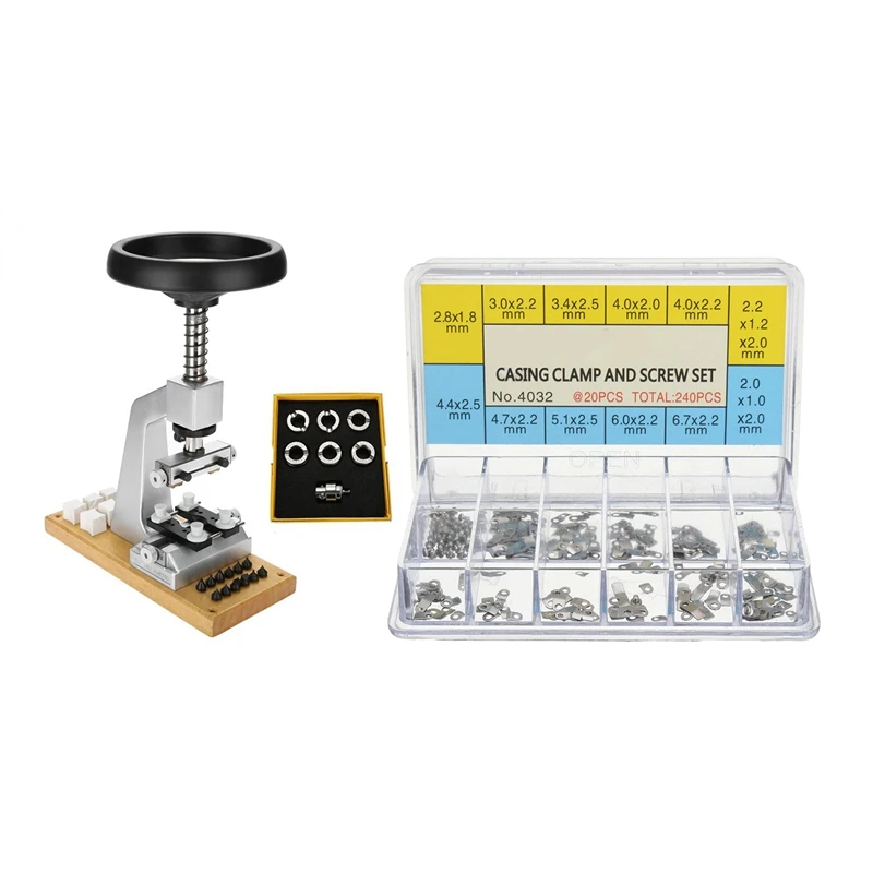 240Pcs Watch Casing Clamp Adapter Movement Repair Adapter Securing Screw Washer & 1 Set Bench Watch Back Case Opener Wristwatch
240Pcs Watch Casing Clamp Adapter Movement Repair Adapter Securing Screw Washer & 1 Set Bench Watch Back Case Opener Wristwatch