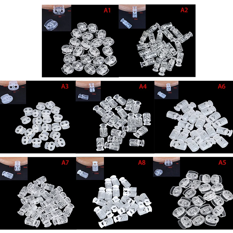 20pcs Cord Lock Plastic Stopper Cord Ends Toggles Clip Buckle Transparent Clear Frost Shoelace Sportswear DIY Bag Accessories
20pcs Cord Lock Plastic Stopper Cord Ends Toggles Clip Buckle Transparent Clear Frost Shoelace Sportswear DIY Bag Accessories