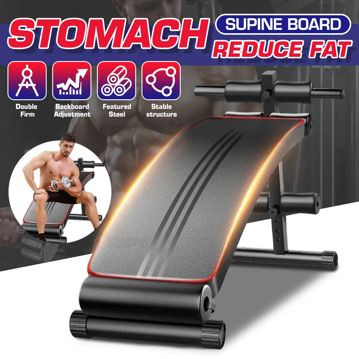 Dumbbells Bench Multifunctional Supine Board Fitness Pro bench Sit-ups Fitness Equipment for Home Gym Abdominal Muscles Exercise
Dumbbells Bench Multifunctional Supine Board Fitness Pro bench Sit-ups Fitness Equipment for Home Gym Abdominal Muscles Exercise