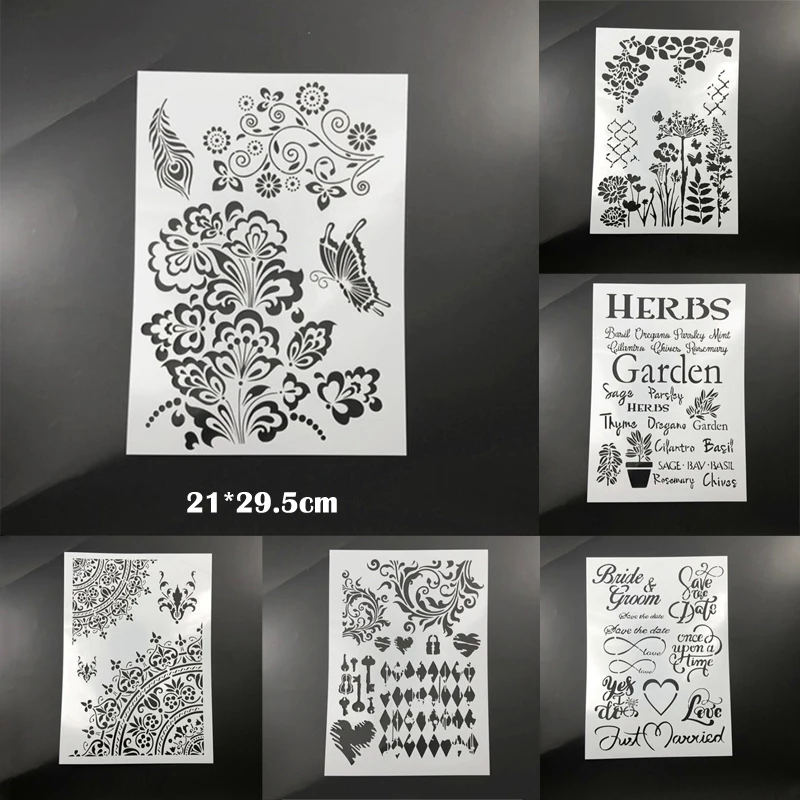 1pc Stencils Painting Template Coloring Embossing Accessories Hollow Laser Engraving Environmentally Friendly Non-toxic Material
1pc Stencils Painting Template Coloring Embossing Accessories Hollow Laser Engraving Environmentally Friendly Non-toxic Material