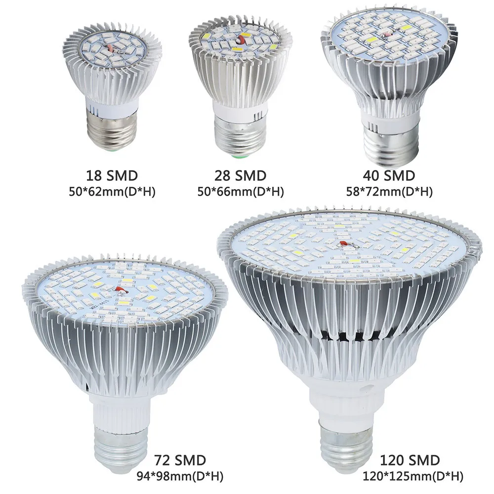 

9W leds Phyto Led Hydroponic Growth Light E27 E14 GU10 Grow Bulb Full Spectrum UV IR Lamp Plant Seedling Fitolamp
