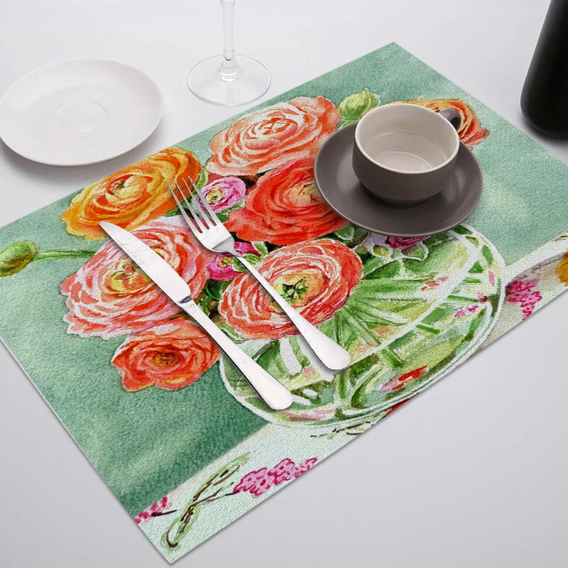 Fuwatacchi Flower Picture Dessert Tableware Cloth Reusable Placemats for Dining Table Mats Home Wedding Party Decorative Napkins
Fuwatacchi Flower Picture Dessert Tableware Cloth Reusable Placemats for Dining Table Mats Home Wedding Party Decorative Napkins