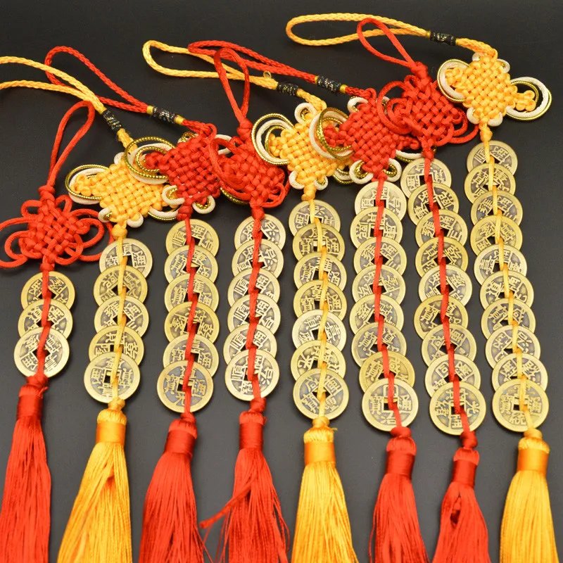 1 Pc Chinese Knot Pure Copper Coins Feng Shui Ornaments I-ching Fortune Brass Coin Good Luck Healthy Car Interior Decoration
1 Pc Chinese Knot Pure Copper Coins Feng Shui Ornaments I-ching Fortune Brass Coin Good Luck Healthy Car Interior Decoration
