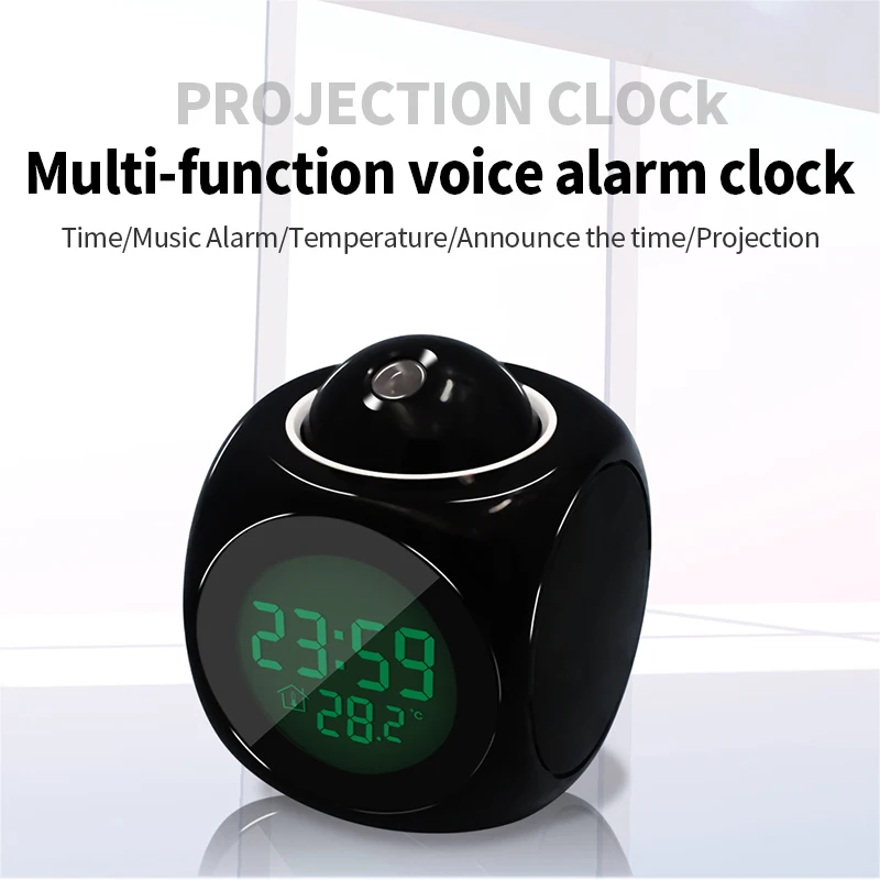 Home Alarm Clock Child Creative Digital Weather LCD Clock Display Time Date And Temperature Digital Display Backlit Projector
Home Alarm Clock Child Creative Digital Weather LCD Clock Display Time Date And Temperature Digital Display Backlit Projector