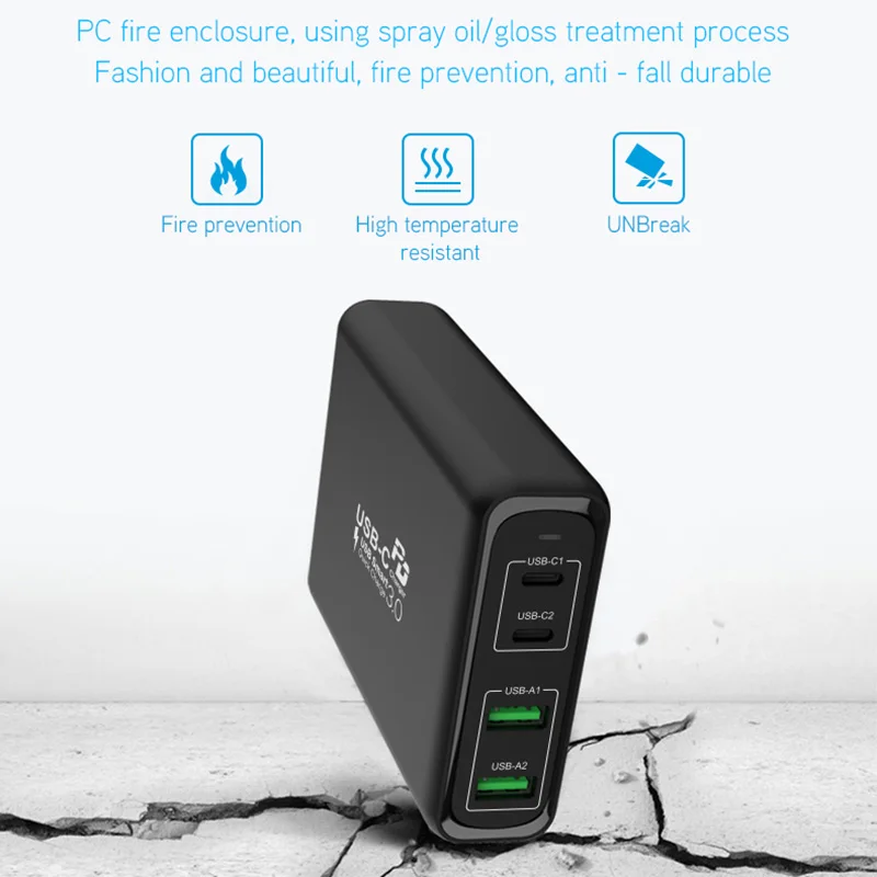 TQUQ 4-port 156W GaN Fast Charger USB C Power Adapter, PD 100W PPS 65W 45W QC4.0 for MacBook iPhone Samsung Dell Xiaomi Laptop
TQUQ 4-port 156W GaN Fast Charger USB C Power Adapter, PD 100W PPS 65W 45W QC4.0 for MacBook iPhone Samsung Dell Xiaomi Laptop