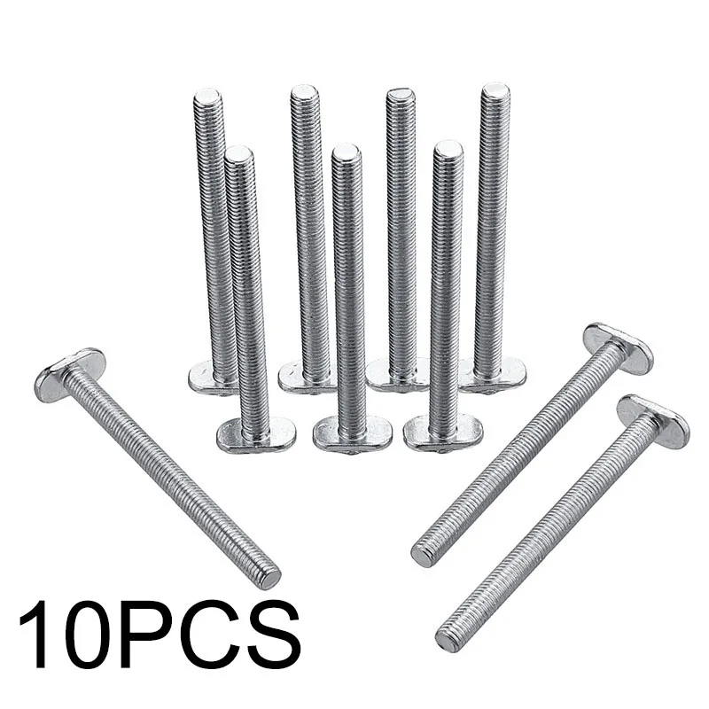 10pcs Silver T-Slider Nuts M8 Thread For 30 Series Miter Track Slot T-T-Track
