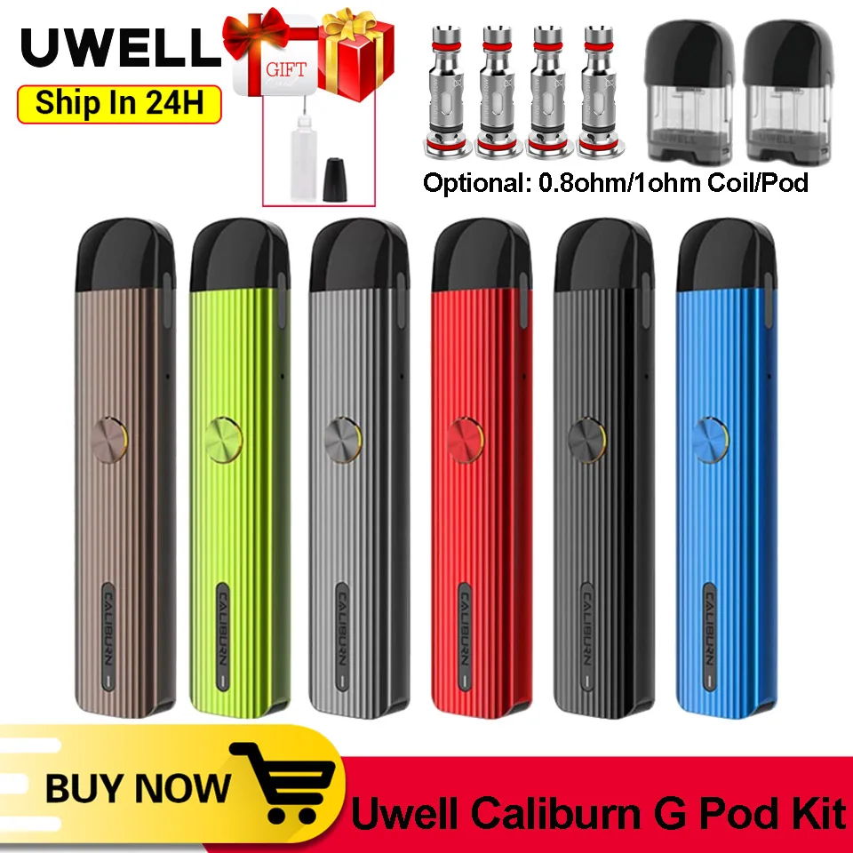 Оригинальная электронная сигарета Uwell Caliburn G Pod, аккумулятор 690 мАч, картридж калибра 2 мл, стандартный VS W01 комплект
Оригинальная электронная сигарета Uwell Caliburn G Pod, аккумулятор 690 мАч, картридж калибра 2 мл, стандартный VS W01 комплект