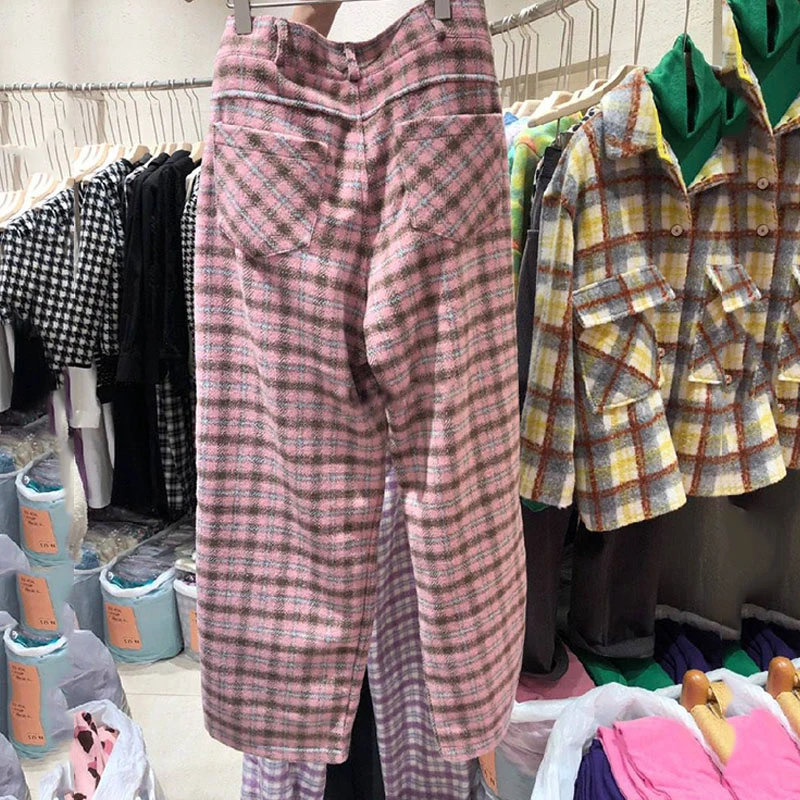 Korean 2021 autumn winter new women's fashion high waist plaid pants buttoned loose all-match casual pants KZ911
Korean 2021 autumn winter new women's fashion high waist plaid pants buttoned loose all-match casual pants KZ911