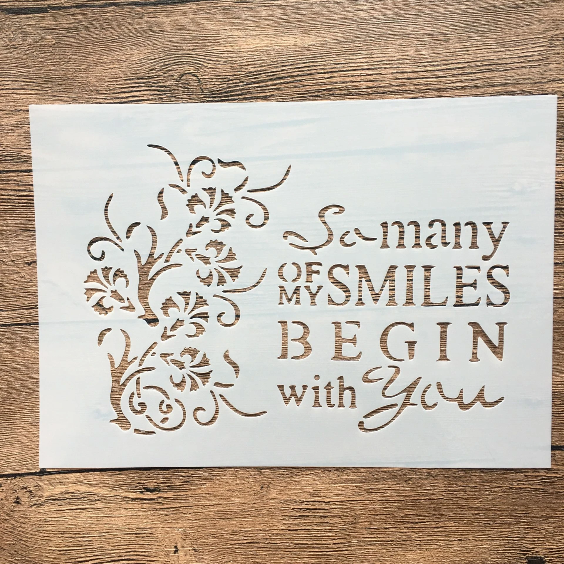 A4 29 * 21cm Flowers blessing DIY Stencils Wall Painting Scrapbook Coloring Embossing Album Decorative Paper Card Template cake
A4 29 * 21cm Flowers blessing DIY Stencils Wall Painting Scrapbook Coloring Embossing Album Decorative Paper Card Template cake