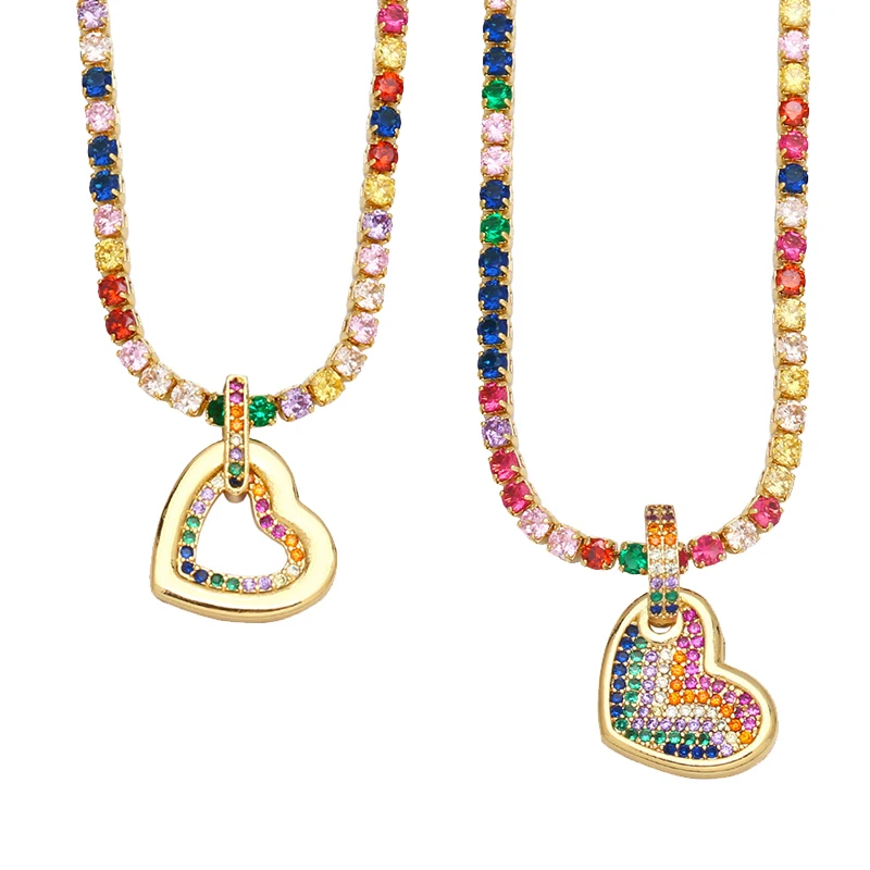 2022 Rainbow Tennis Necklace Pendant For Women Love Heart Charm Christmas New Year Gifts Light Luxury Jewelry Accessori
2022 Rainbow Tennis Necklace Pendant For Women Love Heart Charm Christmas New Year Gifts Light Luxury Jewelry Accessori