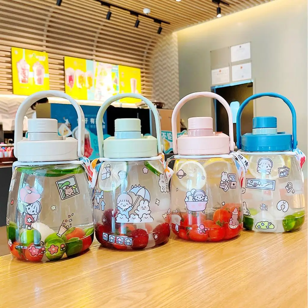 1300ml Sports Straw Water Bottle with Stickers Portable Large Capacity Fitness Bike Cup Summer Ice Cold Hot Water Jug
1300ml Sports Straw Water Bottle with Stickers Portable Large Capacity Fitness Bike Cup Summer Ice Cold Hot Water Jug