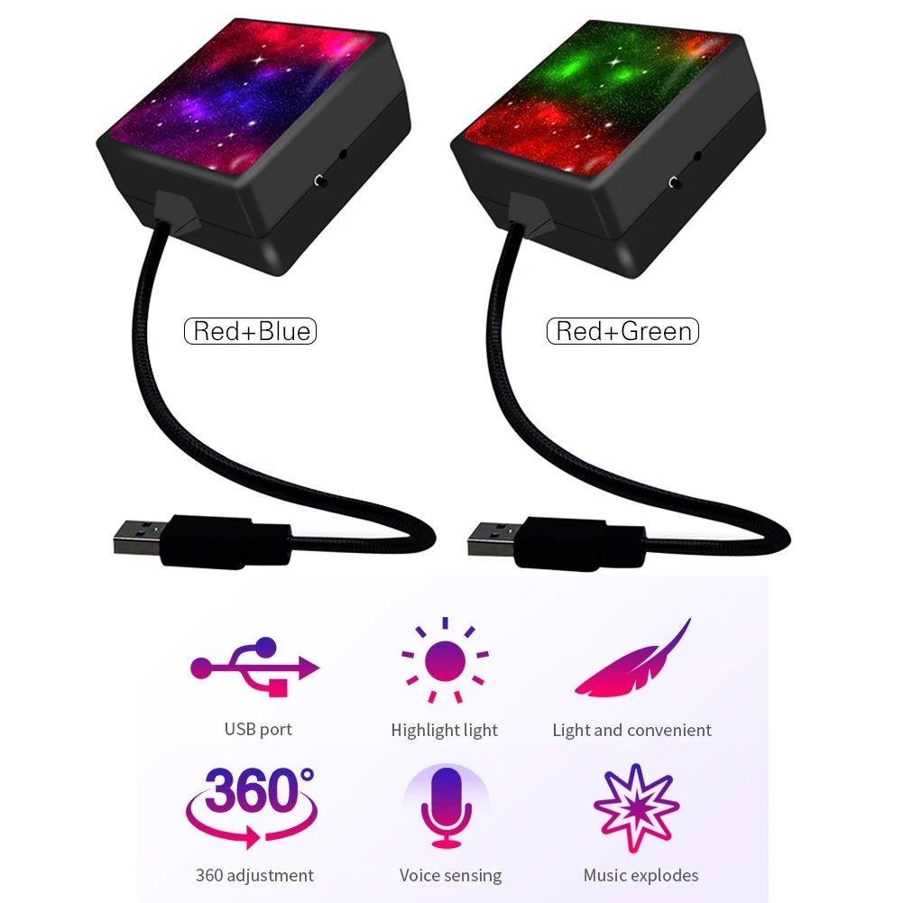 5V USB Car Ceiling Interior Atmosphere Light Dual Color Sound Activited Starry Projector Sky Projector Auto Decorative Lamp
5V USB Car Ceiling Interior Atmosphere Light Dual Color Sound Activited Starry Projector Sky Projector Auto Decorative Lamp