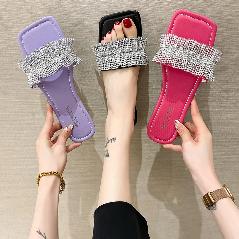 Fashion fairy wind rhinestone flat slippers female 2021 summer new net celebrity comfortable font temperament sandals
Fashion fairy wind rhinestone flat slippers female 2021 summer new net celebrity comfortable font temperament sandals