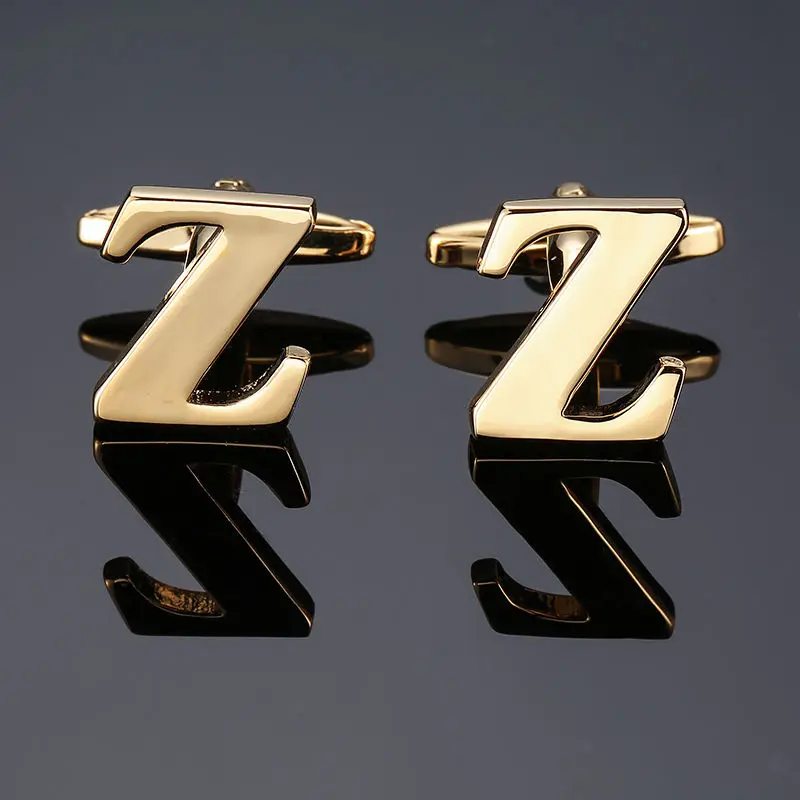High quality electroplating a-z26 gold letter Cufflinks fashion men's French shirt Cufflinks wholesale
High quality electroplating a-z26 gold letter Cufflinks fashion men's French shirt Cufflinks wholesale