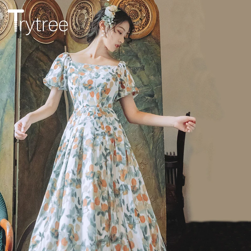 Женское Повседневное платье-трапеция Trytree, элегантное платье до середины икры с квадратным вырезом, рукавами-фонариками и принтом, весна-ос...
Женское Повседневное платье-трапеция Trytree, элегантное платье до середины икры с квадратным вырезом, рукавами-фонариками и принтом, весна-ос...