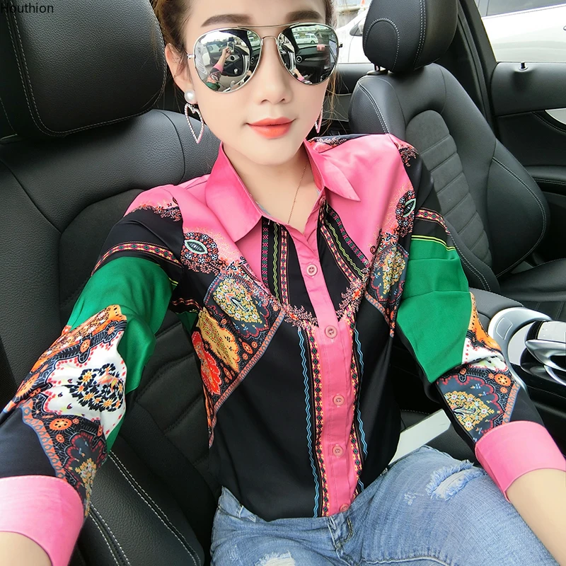 Autumn New Women's Blouses Polo Shirt Long Sleeve Top Printed Blouse Girl Chiffon Casual Fashion Slim
Autumn New Women's Blouses Polo Shirt Long Sleeve Top Printed Blouse Girl Chiffon Casual Fashion Slim