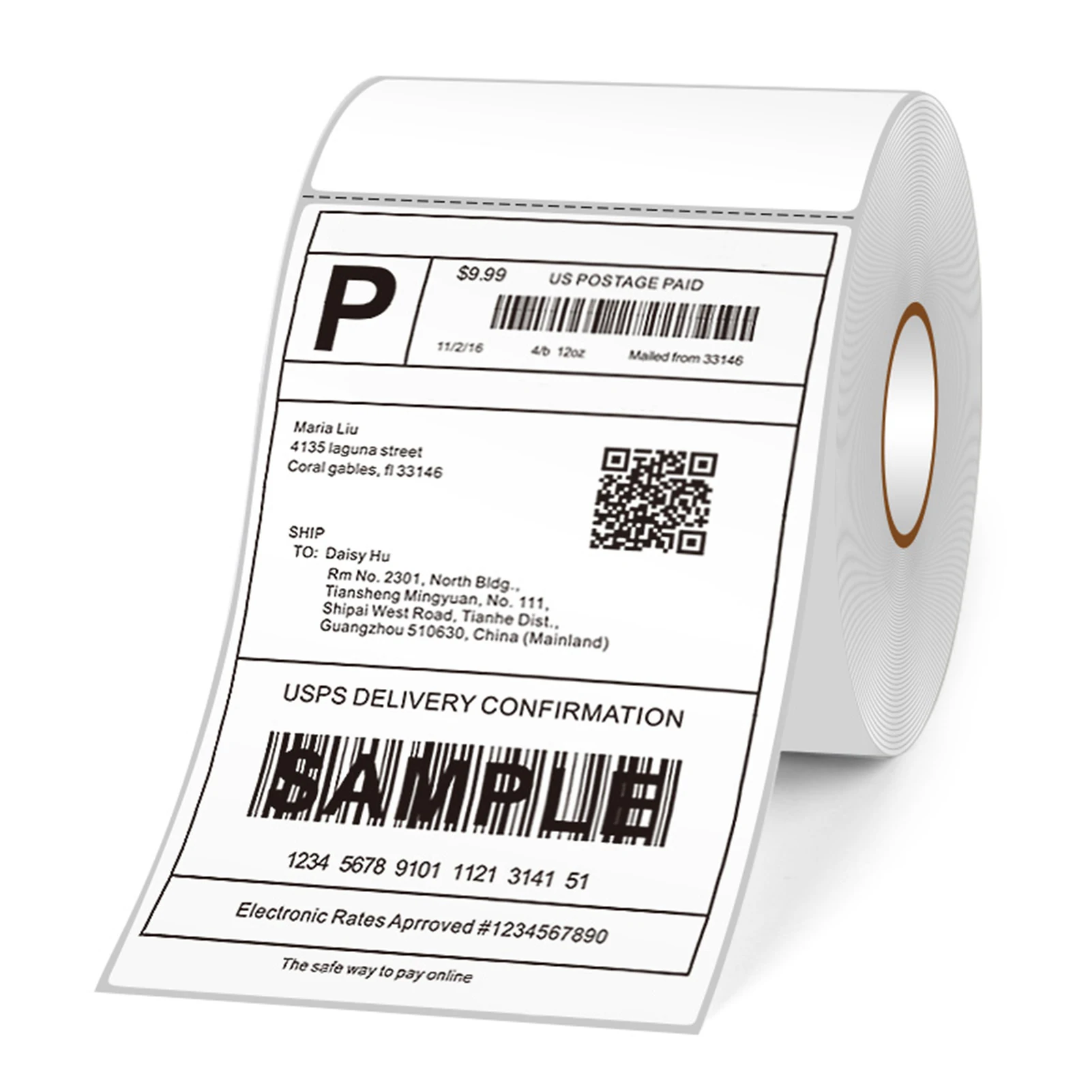 Thermal Shipping Label Roll All-Purpose Label Paper Sticker Self-adhesive Waterproof Oil-Proof Anti-scratch for Express Industry
Thermal Shipping Label Roll All-Purpose Label Paper Sticker Self-adhesive Waterproof Oil-Proof Anti-scratch for Express Industry