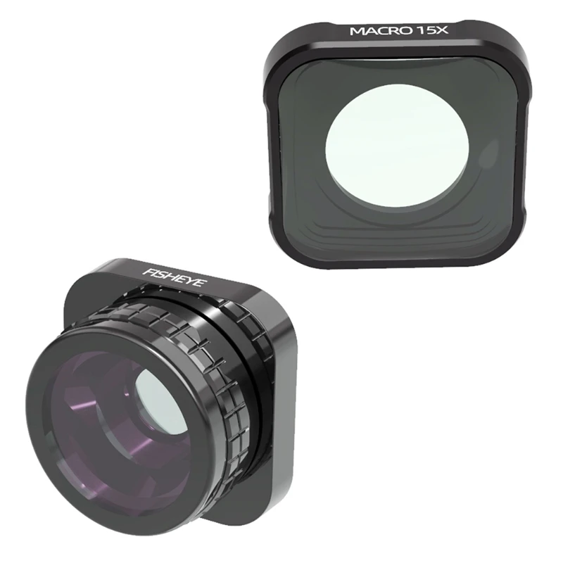 15X Macro Camera Lens/Fisheye Lens 4K High Defination Optical Glass Lens Vlog Shooting Accessories for Hero 10/9 Black
15X Macro Camera Lens/Fisheye Lens 4K High Defination Optical Glass Lens Vlog Shooting Accessories for Hero 10/9 Black