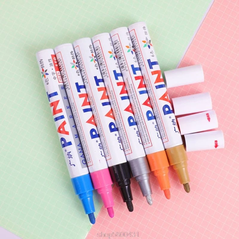 12pcs/lot colorful Waterproof pen Car Tyre Tire Metal Permanent Paint markers Graffiti Oily Marker Pen N06 20 Dropshipping
12pcs/lot colorful Waterproof pen Car Tyre Tire Metal Permanent Paint markers Graffiti Oily Marker Pen N06 20 Dropshipping