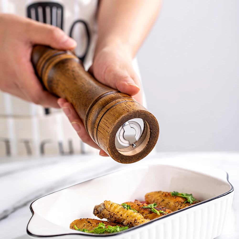 Manual Mill Salt and Pepper Mills Solid Wood Pepper Mill with Strong Adjustable Ceramic Grinder 8" Inch cruet kitchen tool
Manual Mill Salt and Pepper Mills Solid Wood Pepper Mill with Strong Adjustable Ceramic Grinder 8" Inch cruet kitchen tool