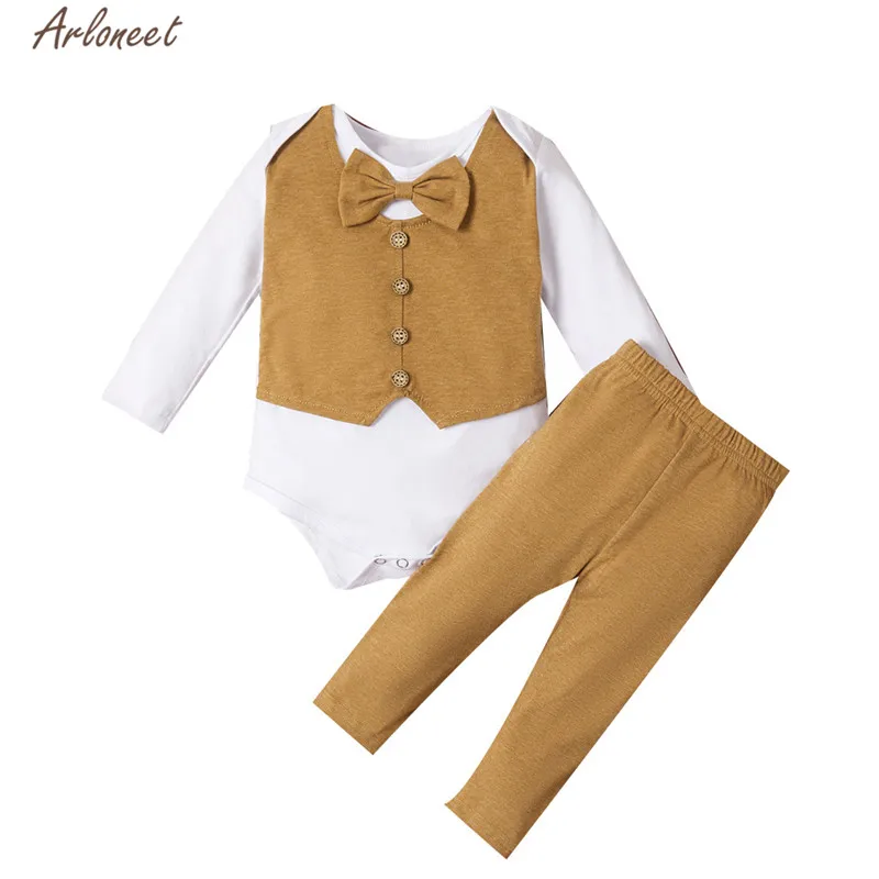 Одежда ARLONEET для маленьких мальчиков и девочек джентльменский комбинезон с