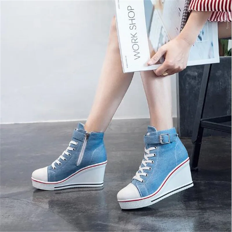 New ladies high shoes high side zipper canvas shoes fashion casual shoes lightweight breathable ladies shoes shoes
New ladies high shoes high side zipper canvas shoes fashion casual shoes lightweight breathable ladies shoes shoes