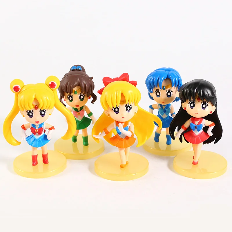 Sailor Moon Tsukino Usagi Sailor Mercury Mars Jupiter Venus PVC Figures Toys 5pcs/set 9cm
Sailor Moon Tsukino Usagi Sailor Mercury Mars Jupiter Venus PVC Figures Toys 5pcs/set 9cm
