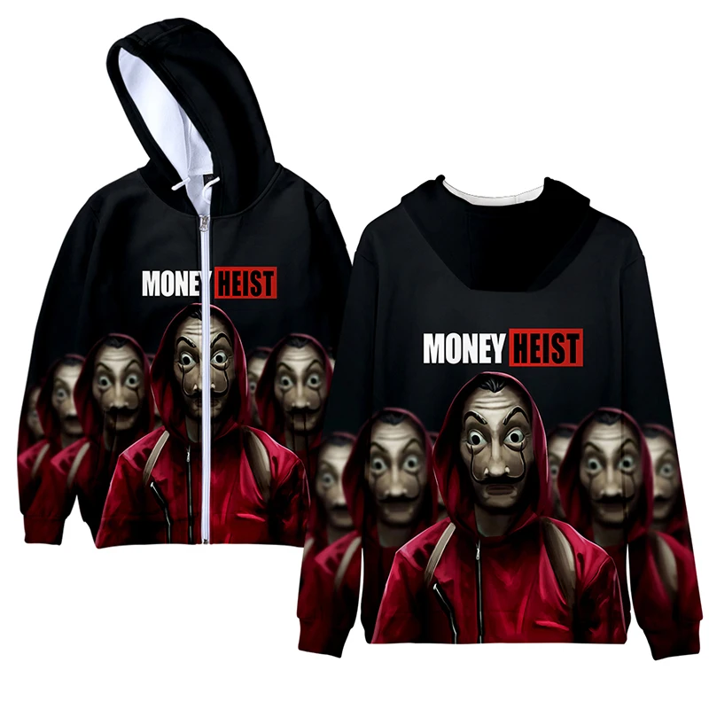 Толстовка La Casa De Papel, худи, бумажный дом, бумажный дом, мужские и женские модные толстовки на молнии, куртки, уличная одежда, пальто
Толстовка La Casa De Papel, худи, бумажный дом, бумажный дом, мужские и женские модные толстовки на молнии, куртки, уличная одежда, пальто