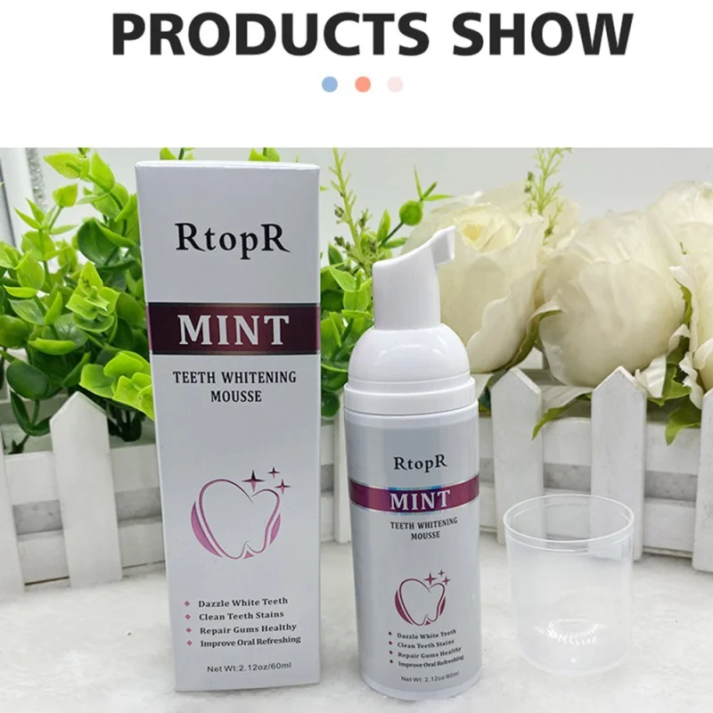 60g Mint Teeth Mousse Cleansing Whitening Removes Stains Teeth Whitening Oral Hygiene Toothpaste Mousse Care Product
60g Mint Teeth Mousse Cleansing Whitening Removes Stains Teeth Whitening Oral Hygiene Toothpaste Mousse Care Product