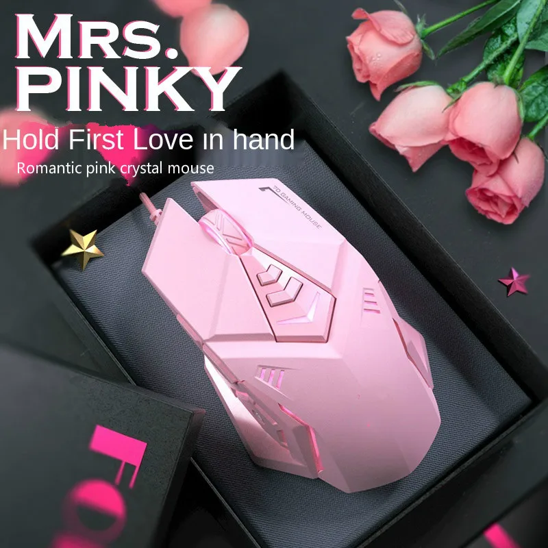 USB Computer Mouse Gamer Mouse K3 Pink Gaming Mouse Ergonomic Wired Gaming Mouse 6 Buttons LED 2400 DPI For PC Laptop
USB Computer Mouse Gamer Mouse K3 Pink Gaming Mouse Ergonomic Wired Gaming Mouse 6 Buttons LED 2400 DPI For PC Laptop
