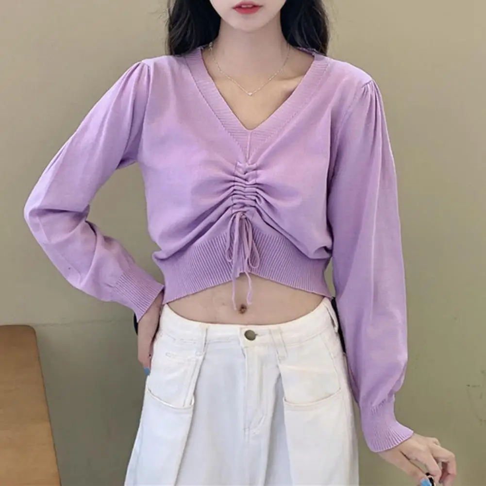 Кроп-топ женский трикотажный весенний с длинным рукавом и кулиской
Кроп-топ женский трикотажный весенний с длинным рукавом и кулиской