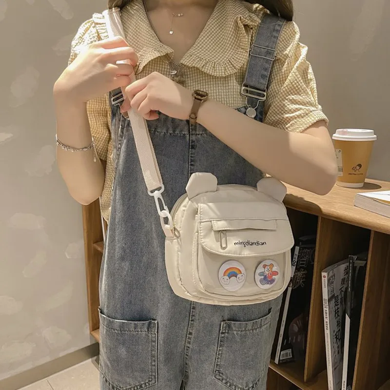 Canvas Cute Cross Bag Youth Fashion Casual Version Ladies Large Capacity Shoulder Bag Solid Color Women Messenger Bags
Canvas Cute Cross Bag Youth Fashion Casual Version Ladies Large Capacity Shoulder Bag Solid Color Women Messenger Bags