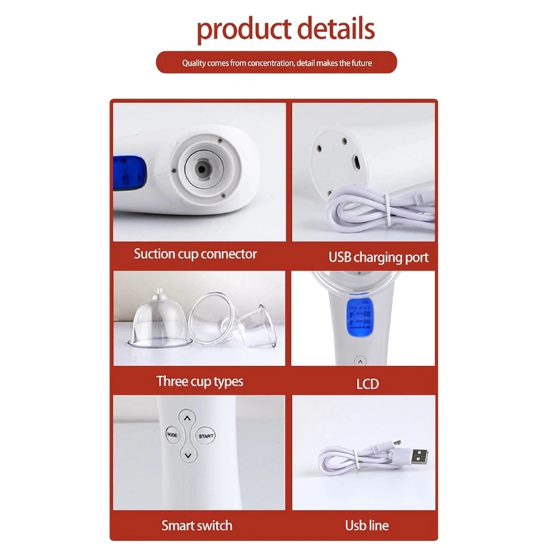 Vacuum Suction Breast Enlargement Machine 3 Cups Breast Enhancer LED Light Photon Treatment Massage
Vacuum Suction Breast Enlargement Machine 3 Cups Breast Enhancer LED Light Photon Treatment Massage
