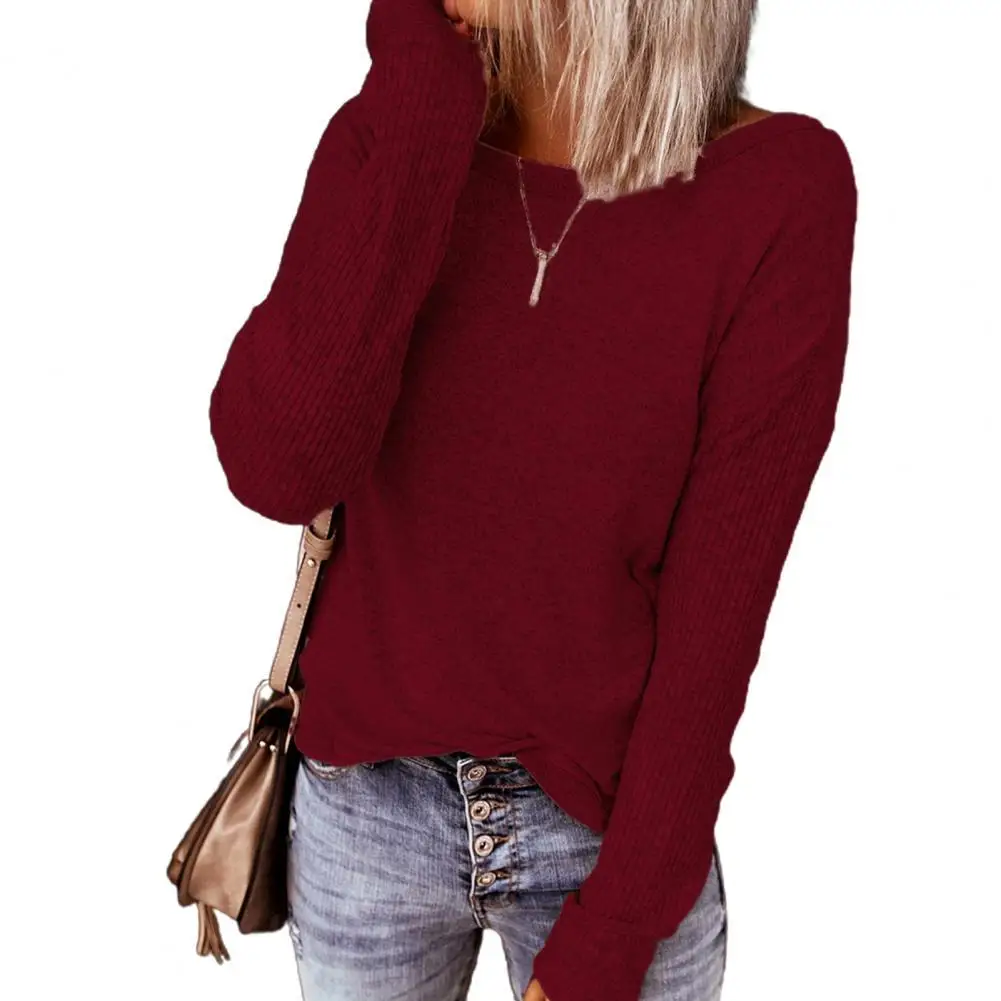 Sexy Women Solid Color Long Sleeve Backless Back Knot Blouse Knitwear Pullover
Sexy Women Solid Color Long Sleeve Backless Back Knot Blouse Knitwear Pullover