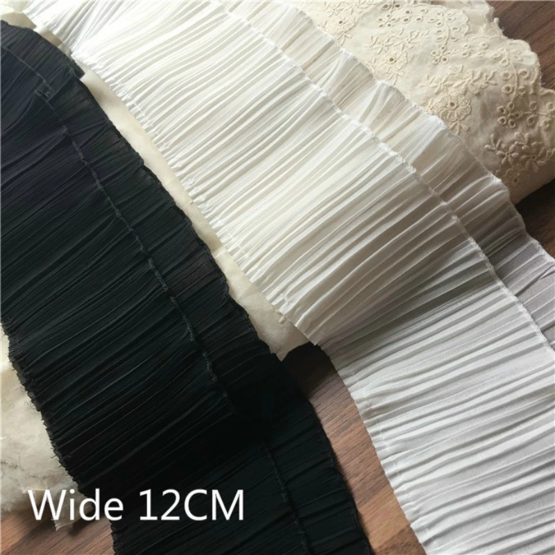 White Black Double Layers Pleated Chiffon Lace Ruffle Trim Ribbon Collar Applique Garment Dress Hem Fringe Decor Diy Dentelle
White Black Double Layers Pleated Chiffon Lace Ruffle Trim Ribbon Collar Applique Garment Dress Hem Fringe Decor Diy Dentelle