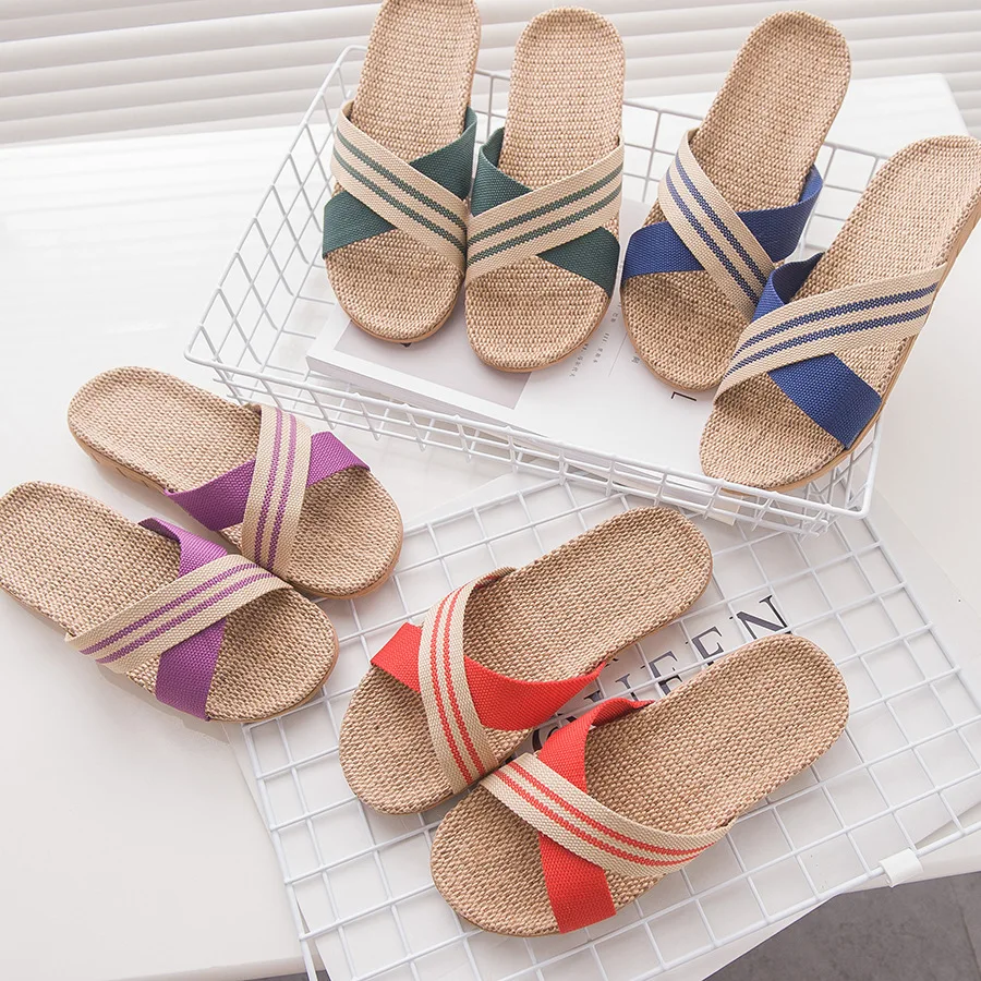 Ladies slippers non-slip linen home indoor open-toed flat beach indoor non-slip home slippers soft bottom viscose outer wear
Ladies slippers non-slip linen home indoor open-toed flat beach indoor non-slip home slippers soft bottom viscose outer wear