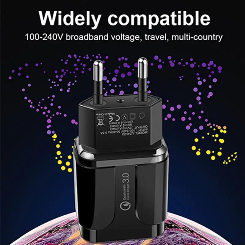 18W QC 3.0 Quick Charger USB Wall Charger Adapter 3A Fast Charge Wall Charge Plug EU US
18W QC 3.0 Quick Charger USB Wall Charger Adapter 3A Fast Charge Wall Charge Plug EU US