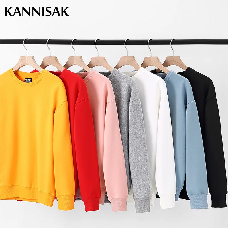 Свитшот женский хлопковый, с длинным рукавом и круглым вырезом 
Свитшот женский хлопковый, с длинным рукавом и круглым вырезом