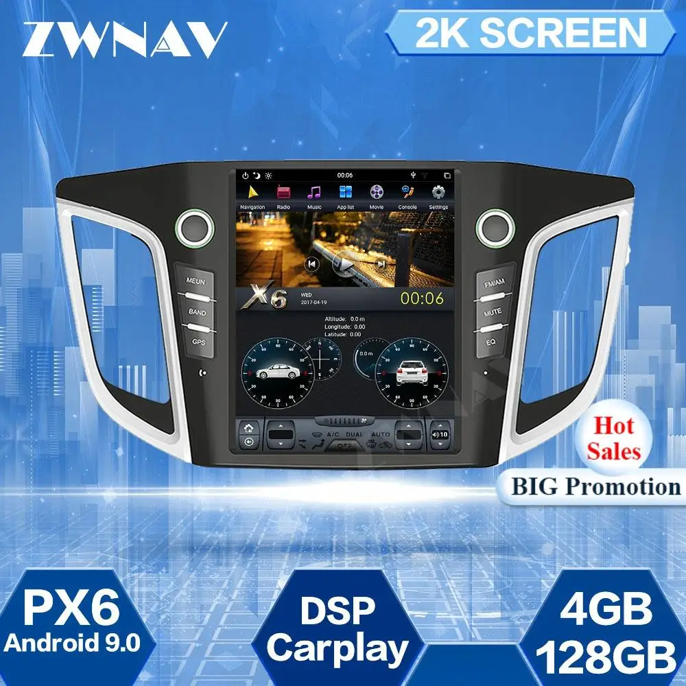 128GB Tesla Screen For Hyundai IX25 2014 2015 2016 Android 9.0 Car Multimedia Player GPS Navigation Auto Audio Radio Stereo Unit
128GB Tesla Screen For Hyundai IX25 2014 2015 2016 Android 9.0 Car Multimedia Player GPS Navigation Auto Audio Radio Stereo Unit