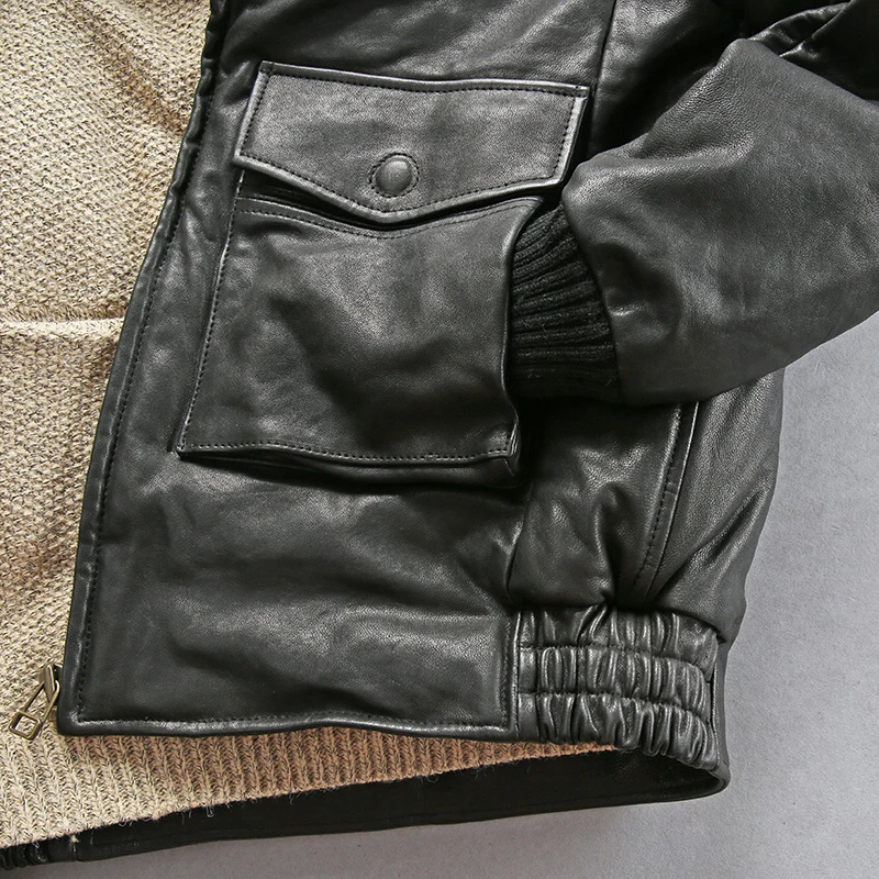 Down Genuine Leather Jacket Men's Vegetable Tanning Sheep Skin Coat Classic Vintage Jackets Male Fast Ship Free
Down Genuine Leather Jacket Men's Vegetable Tanning Sheep Skin Coat Classic Vintage Jackets Male Fast Ship Free