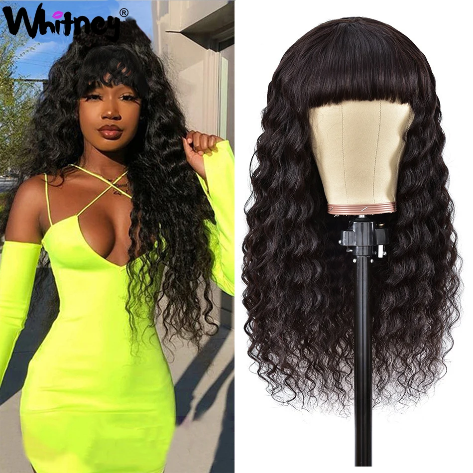 Loose Deep Wave Human Hair Wig With Bangs Mongolian Virgin Human Hair Wig No Glue Deep Curly Wigs For Black Women Shuangya Hair
Loose Deep Wave Human Hair Wig With Bangs Mongolian Virgin Human Hair Wig No Glue Deep Curly Wigs For Black Women Shuangya Hair
