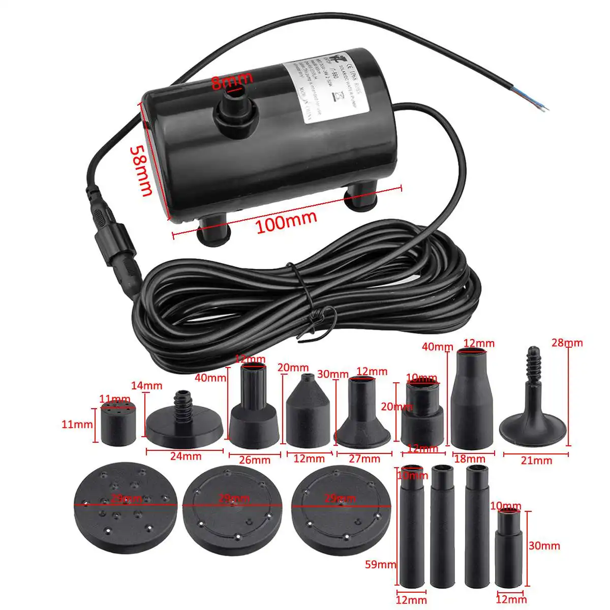 Ultra-Quiet Submersible Water Fountain Pump Filter Fish Pond Aquarium Bird Bath Solar Water Pump Tank Garden Fountain Decoration
Ultra-Quiet Submersible Water Fountain Pump Filter Fish Pond Aquarium Bird Bath Solar Water Pump Tank Garden Fountain Decoration