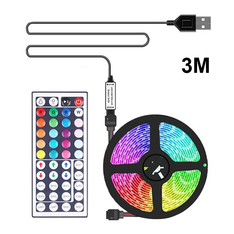 LED Strip RGB Waterproof Multicolor Flexible with 44 Keys Remote Control Decoration MD7
LED Strip RGB Waterproof Multicolor Flexible with 44 Keys Remote Control Decoration MD7